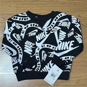 Nike Sweatshirt Sz 24M Black And White